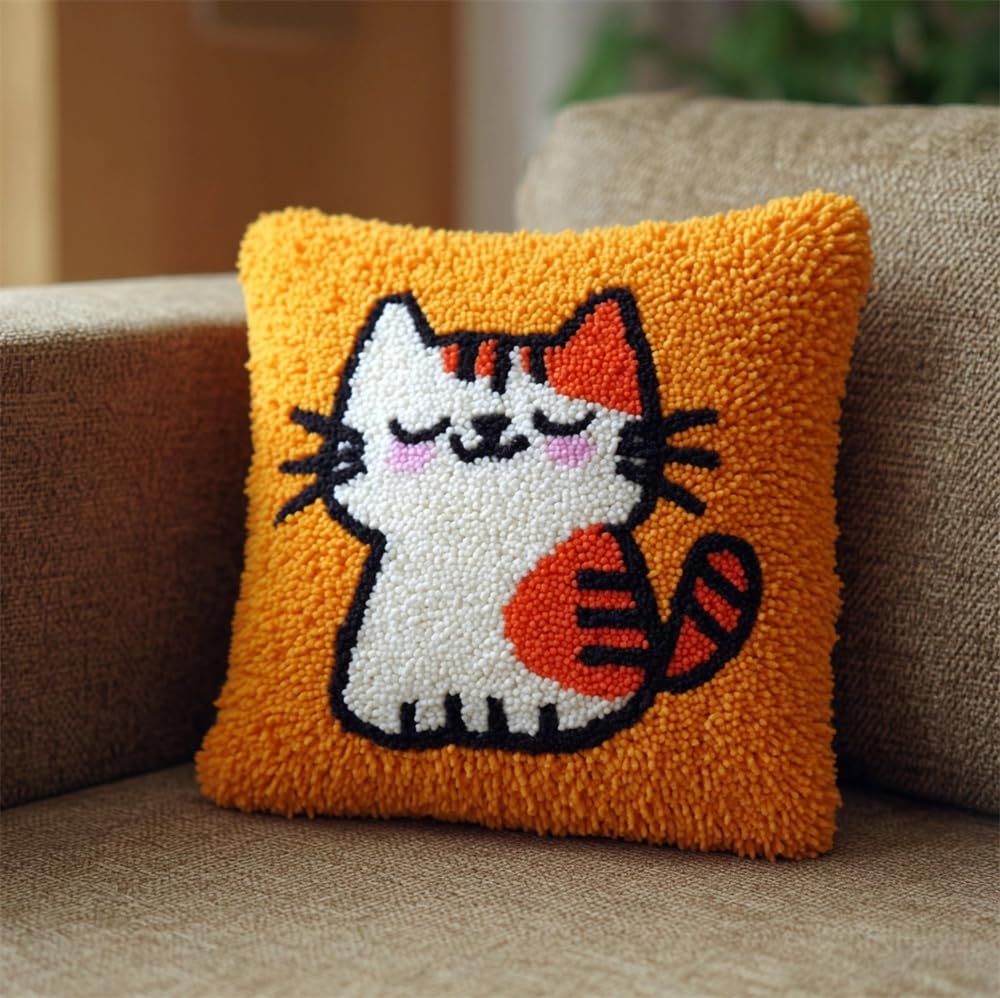 kitphoenix DIY Latch Hook Kit Cat
