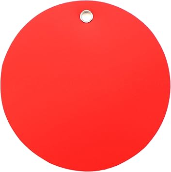 CleverDelights 3" Round Plastic Tags - 100 Pack - Waterproof Heavy Duty Tear-Resistant - 3 Inch Indoor Outdoor Durable Inventory ID Circle Tag Red