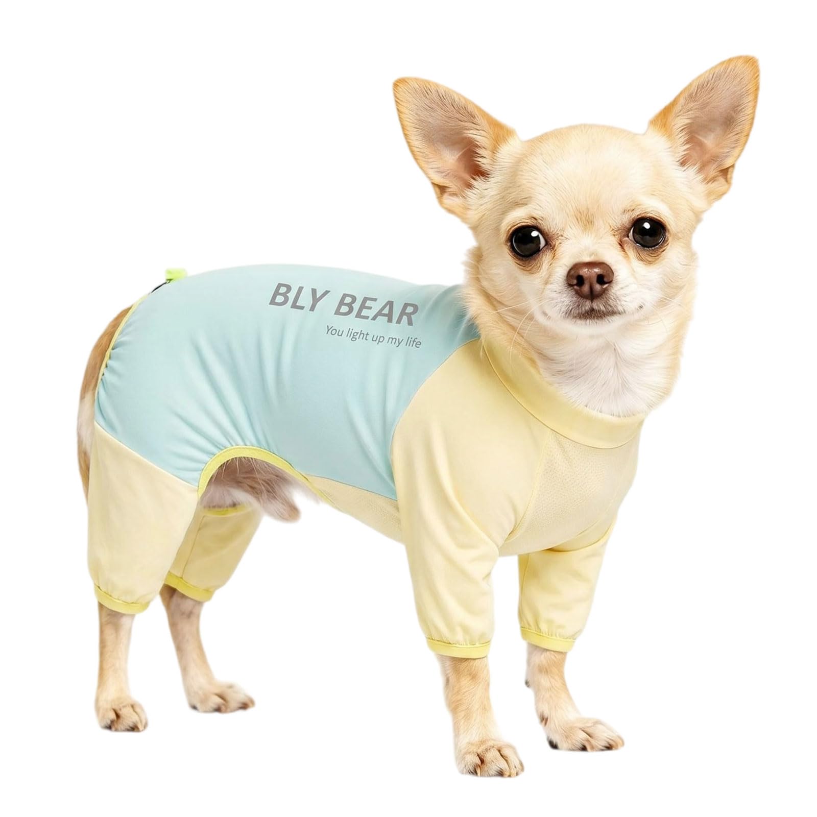Anlitent Full Body Style Dog T-Shirt UPF 50+ Cooling Sensitive Skin, Summer Dog Clothes XS to 2XL for All Breeds Outdoor Dirt-Resistant Shedding Control Pet Apparel Outdoor Walking Hiking M (2.5-4kg)