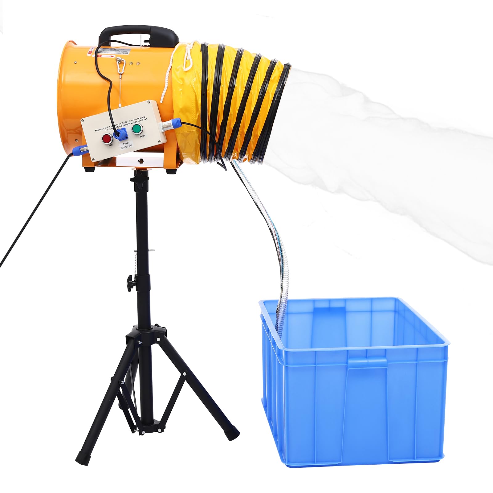 Florchest 520W Foam Machine with Stand, Foam Making Machine, Foam Machine for Party,Pool Water Toys for Kids & Adults, Yellow, 65m³/min Air Delivery,Stand Height-Adjustable (23.82-37.2in)