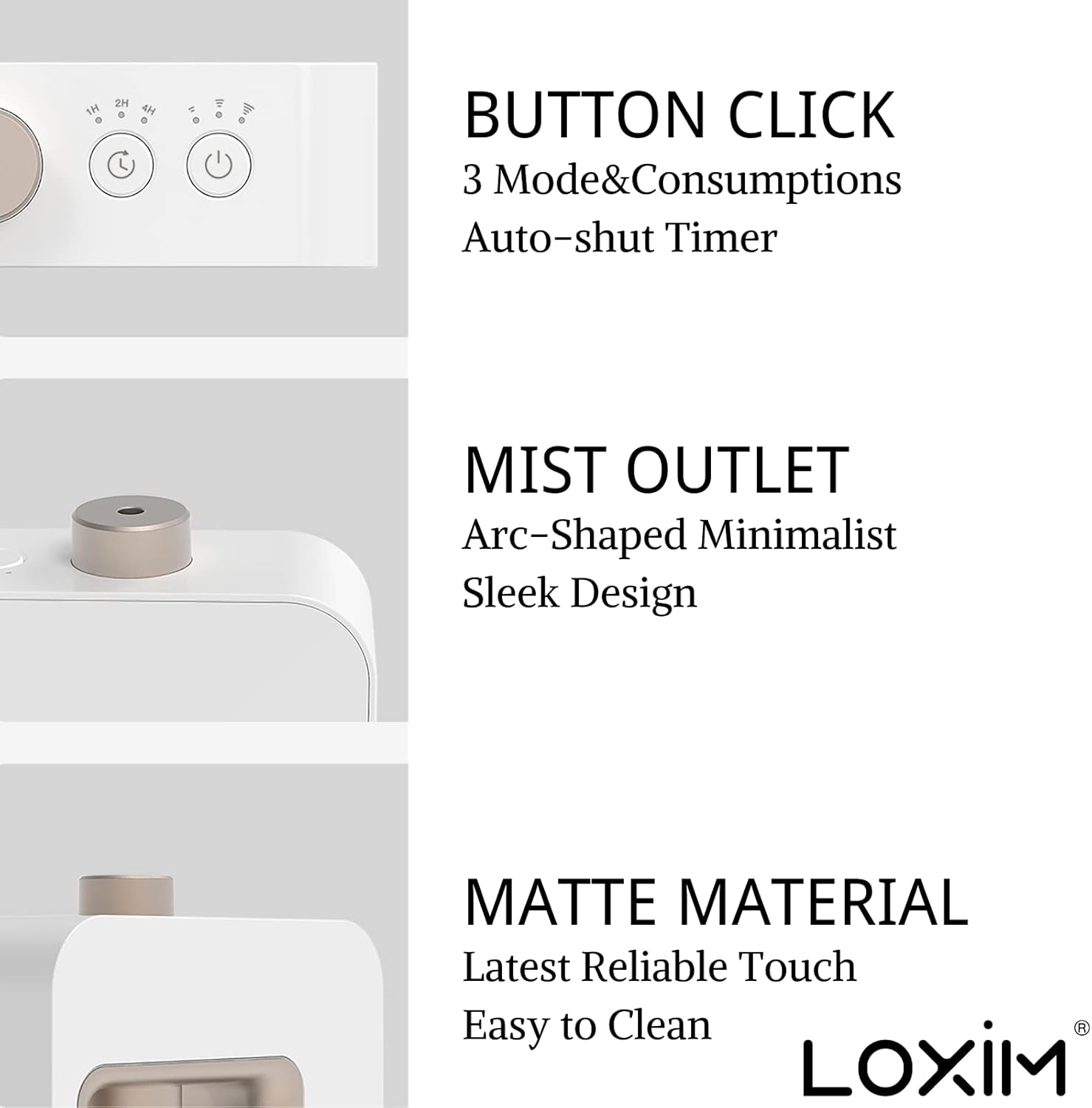 LOXIM Pride White Waterless Diffuser and Discovery Collection Essential Oil Set Blend