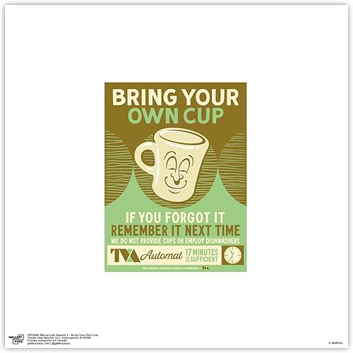 Trends International Gallery Pops Marvel Loki (Serie de TV) - Arte de pared Bring Your Own Cup, versión sin marco, 12 x 12 pulgadas