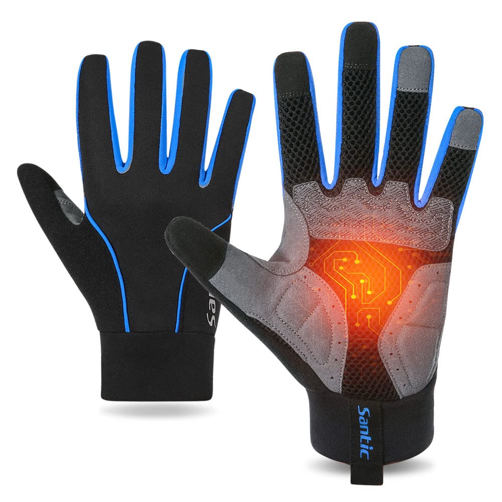 SanticCycling Gloves Windproof Bike Bicycle Motorcycle Gloves Gel Pads for Women and Men