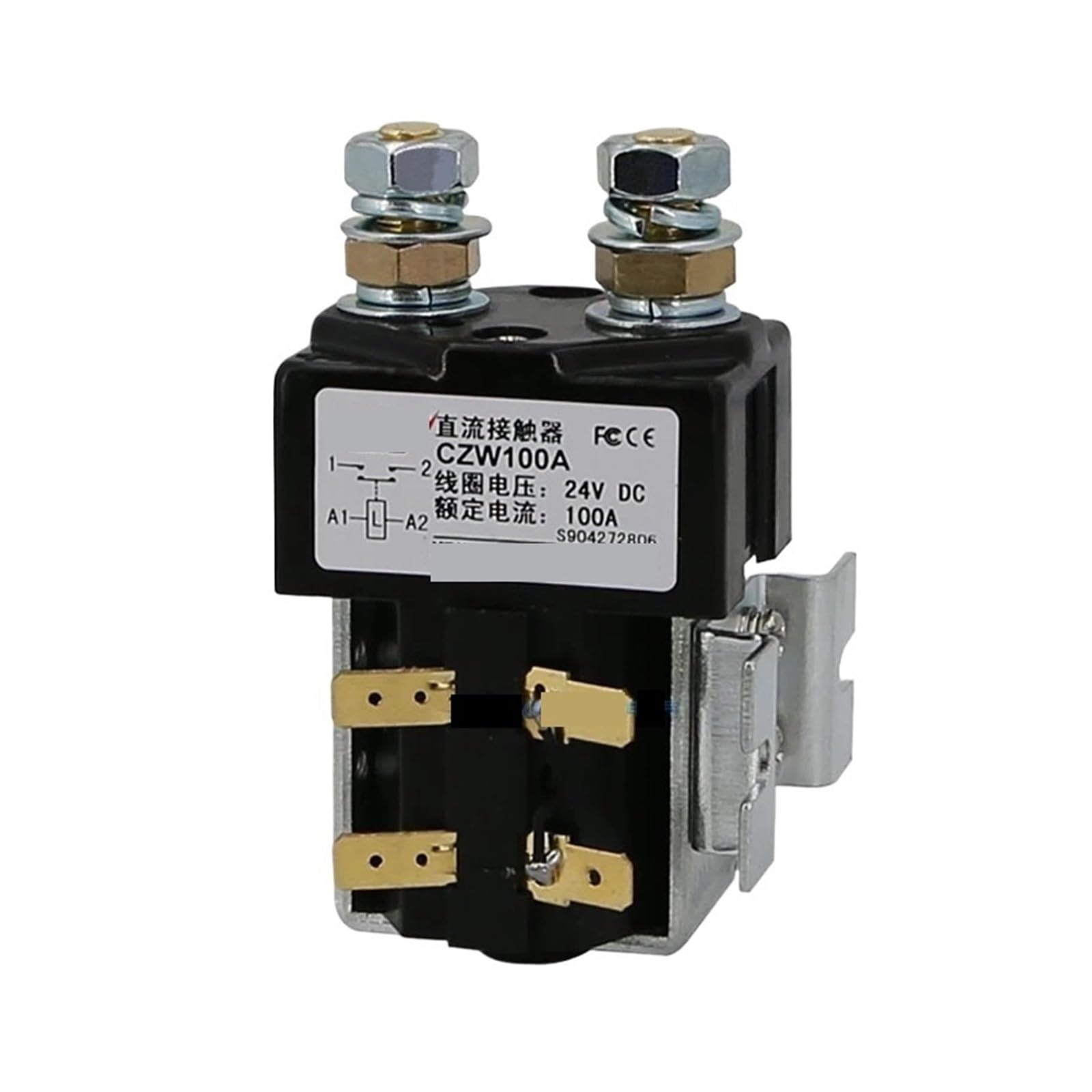 JJHQOKYNA 100A DC Contactor CZW100A SW80 Power Relay 12V-72V(DC 48V)