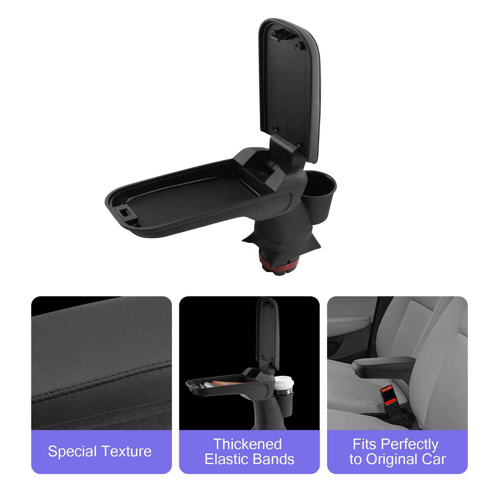 LUWU Compatibile con Leapmotor T03 2024 2025 2026 Braccioli auto T03 Console centrale scatola portaoggetti con grande vano portaoggetti e portabevande Leap Motor T03 accessori
