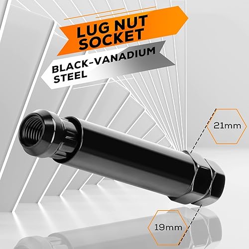 Miniatura 5 de dynofit M12x1.5 Tuercas de rueda negras, (4+1) 12mmx1.5 Spline Tuercas de rueda del mercado de accesorios YJ MK RT Accord Civic CRV Odyssey Element