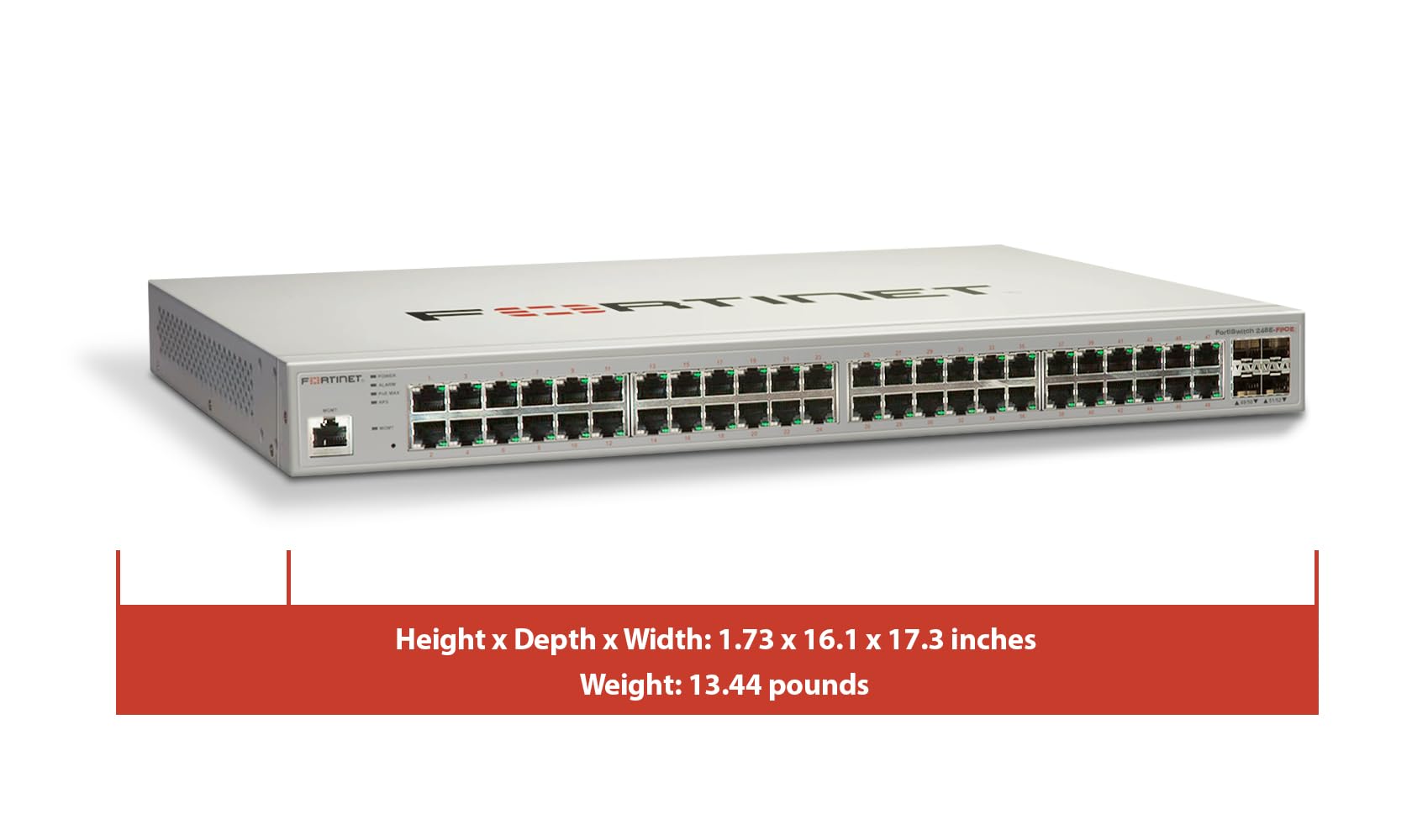 Amazon.com: Fortinet FortiSwitch - 248E-FPOE Layer 2/3 PoE+ 開關(FS-248E-FPOE)  : 電子