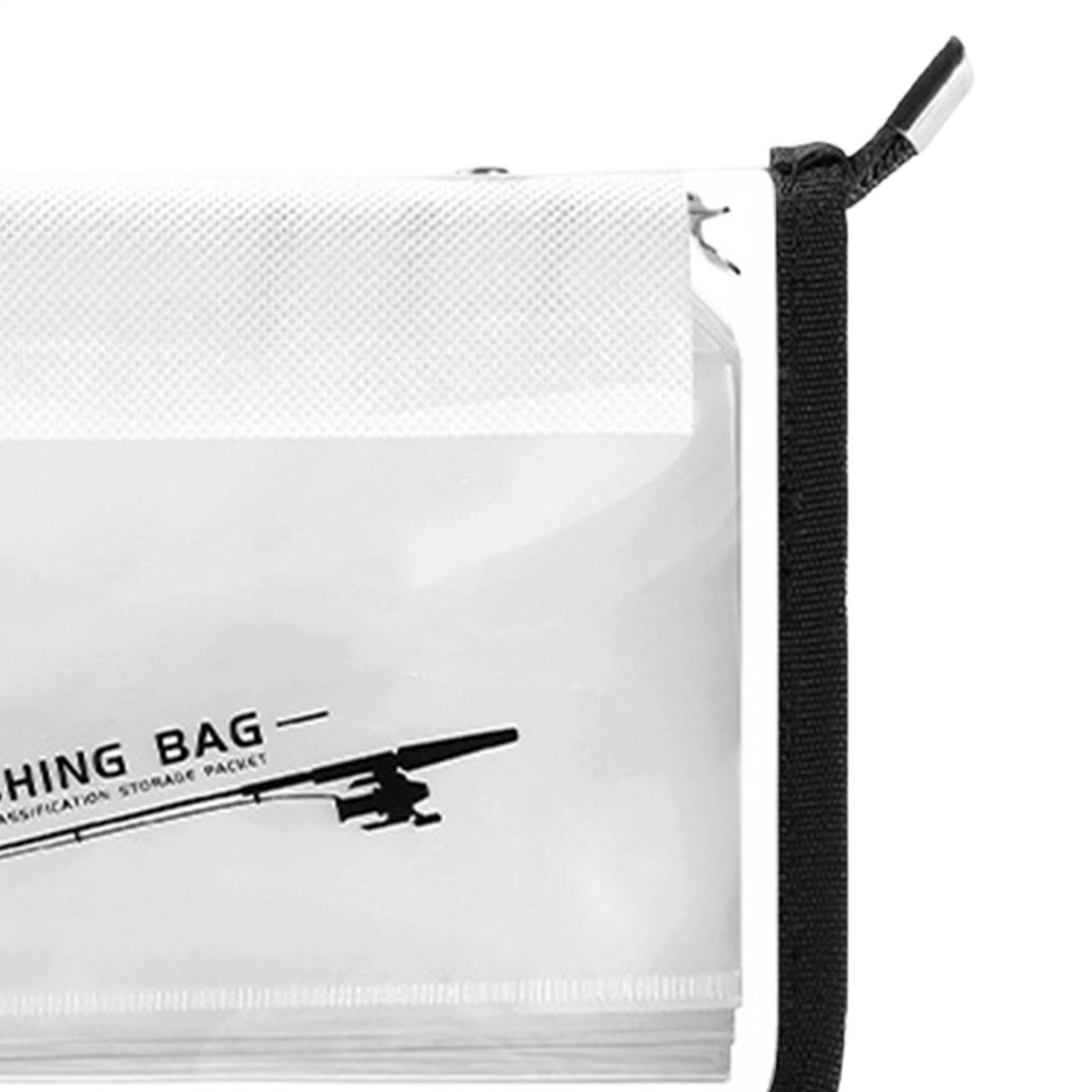 Borsa Per Esche Artificiali - Raccoglitore Per Esche Ad Anelli In PVC Trasparente Da 10 Pagine, Raccoglitore Per Attrezzatura Da , Materiale Impermeabile, Impugnatura Rinforzata, Cerniera Resiste