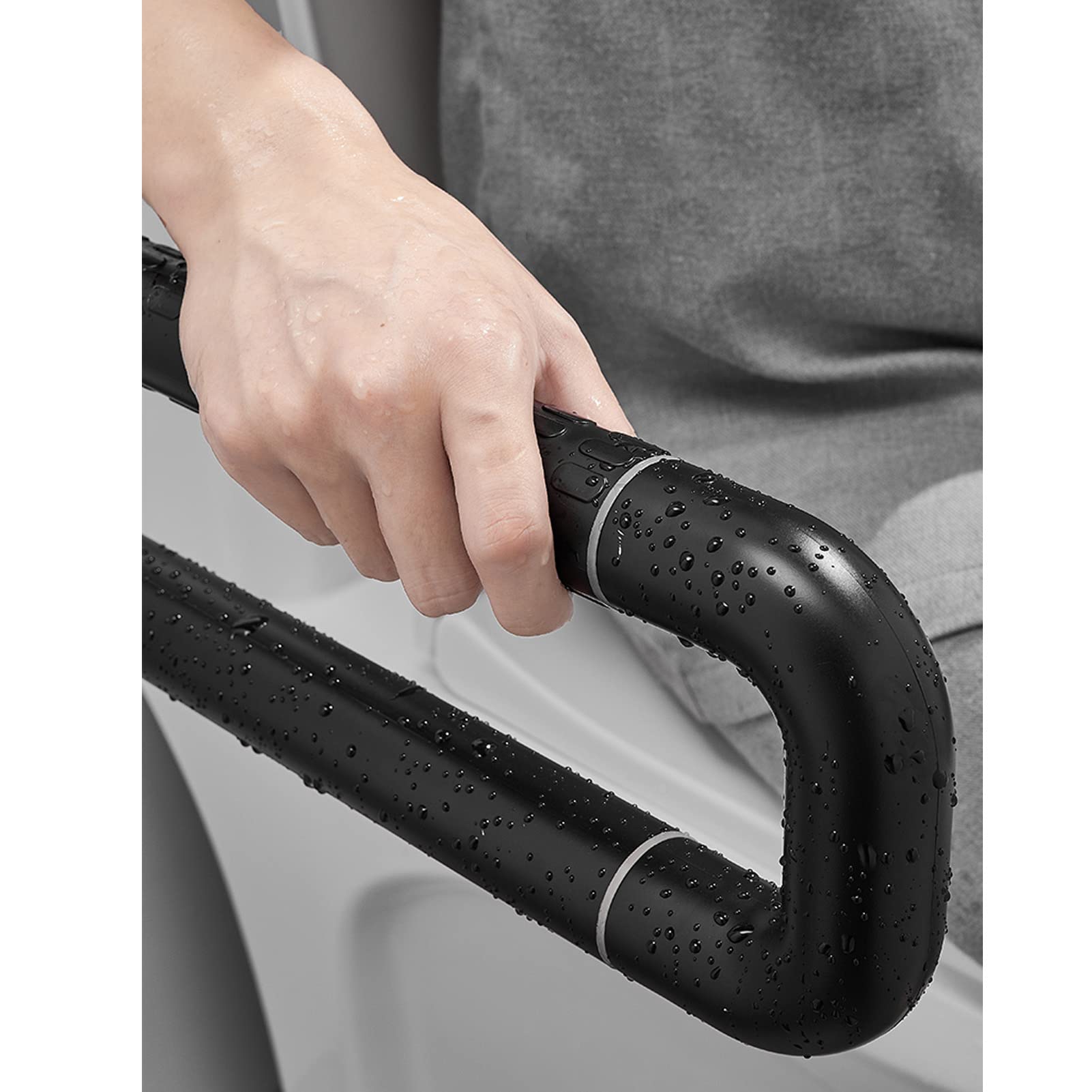 Maniglione Di Sicurezza Da Muro, Maniglione Ribaltabile Bagno Disabile,Maniglione Di Sicurezza Da Bagno,Maniglione Per WC Per Bambini Anziani Disabili E Gravidanza,Nero (70cm/27.6in)