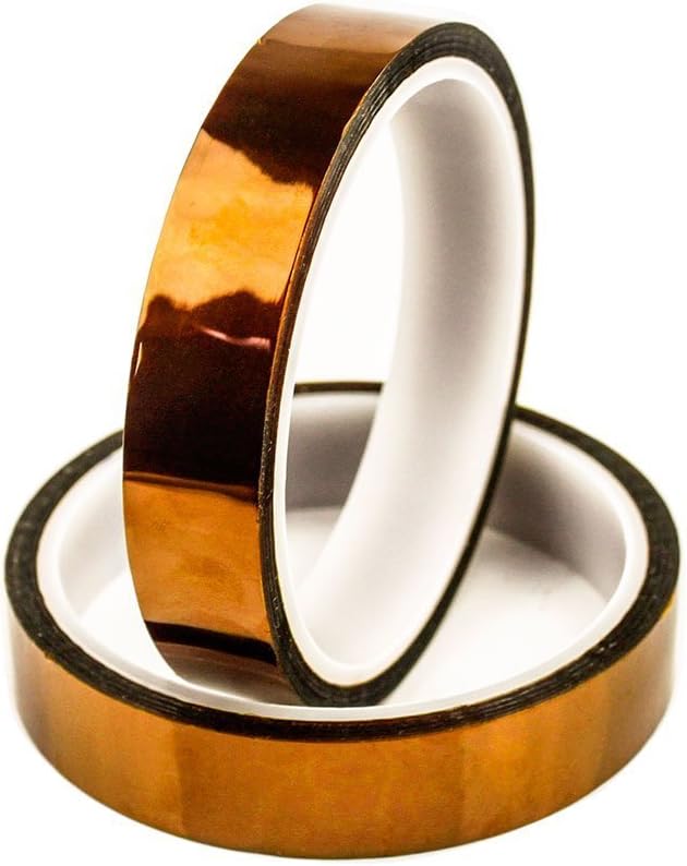 2pcs 20mm X 100ft High Temperatur Resistant Tape Home Office Kitchen Anti-Heat Polyimide Kapton Tape