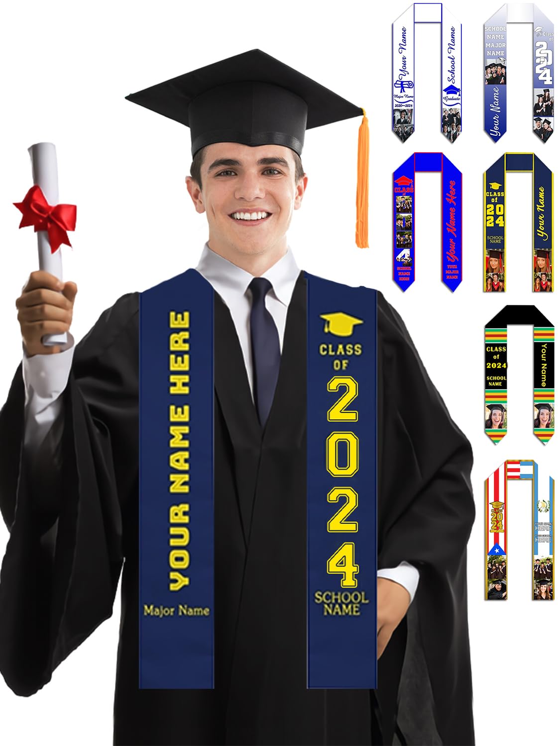 Amazon.com: Generic Custom Graduation Stole Class of 2024