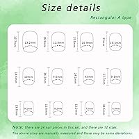 Vista 5 de Uñas postizas cuadradas - Uñas acrílicas cortas y bonitas en blanco con diseños de flores moradas - Uñas adhesivas reutilizables para mujeres y niñas