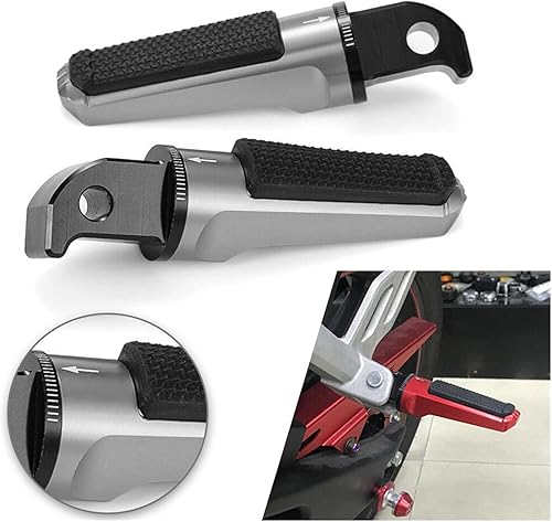 Miniatura 2 de Estriberas traseras para pasajeros compatibles con MT07 FZ6 FZ1 TMAX 500 530 T-max 530 YZF R3 R25 XSR900 XSR700 MT03 MT09 (color  SV)