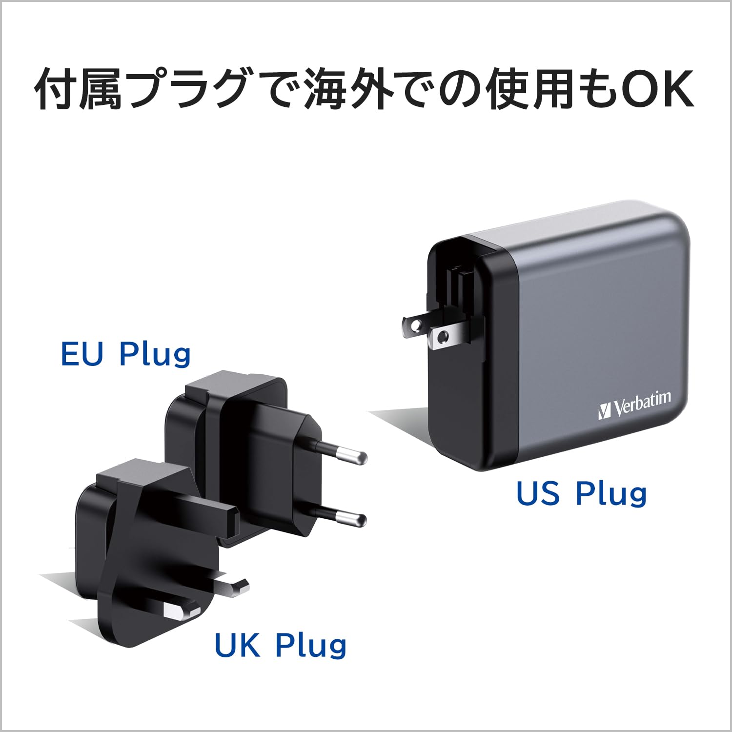 Verbatim GaN Charger ładowarka 140 W, 4 porty USB-C, adapter z 3 x USB-C i 1 x USB-A, szybka ładowarka jako wtyczka wielokrotna, do Apple MacBook, notebooka, iPada, iPhone'a, Samsunga i innych