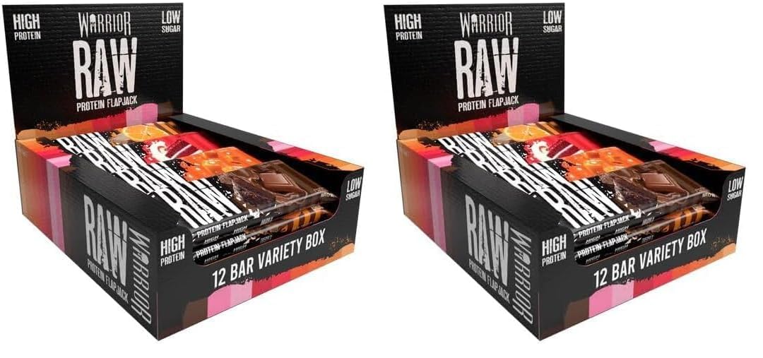 Warrior RAW Protein Bars 12 x 75g – 20g High Protein Bar, Low Sugar High Fibre Oat Protein Flapjack – Protein Snacks, Meal Replacement Bars (Chocolate Brownie) — view 47