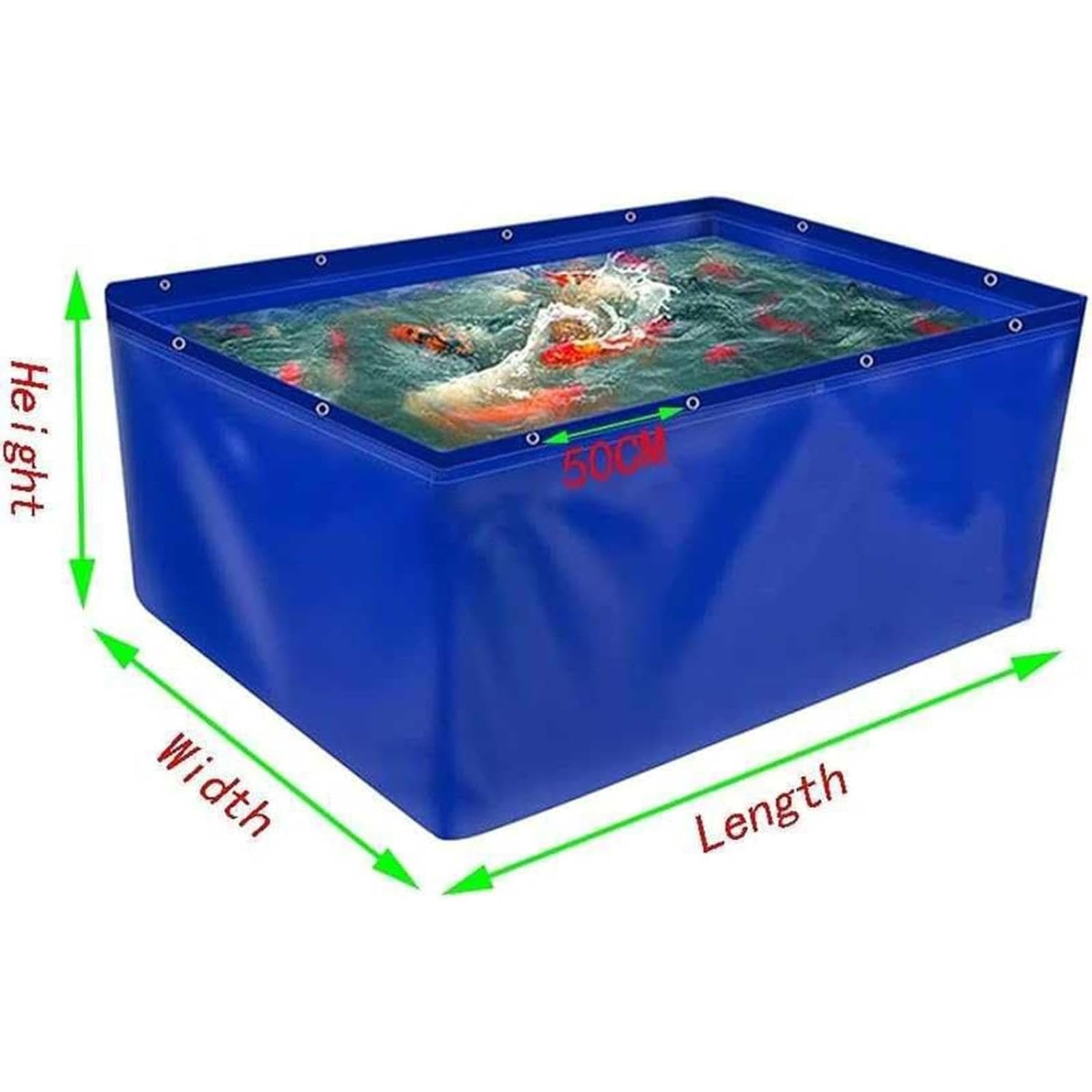 Piscine d'aquarium autoportante en toile PVC, design pliable pour le stockage de l'eau d'urgence, compatible avec l'eau salée et l'eau douce