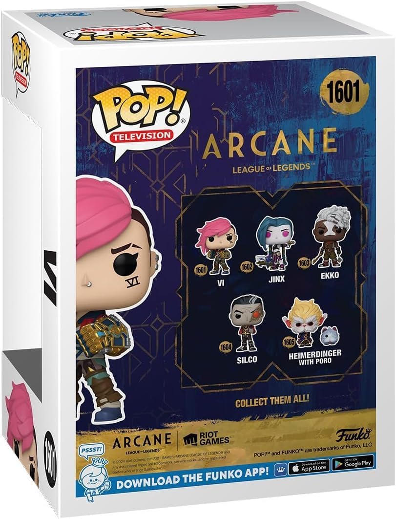 POP Funko TV: Arcane League of Legends - Vi Vinyl Figure (Bundled with Compatible Box Protector Case), Multicolor, 3.75 Inches