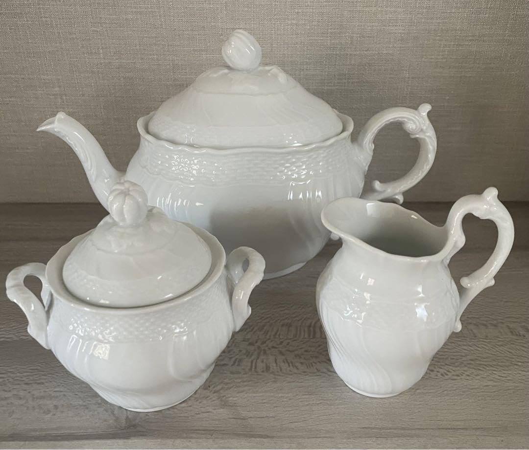 Amazon | リチャードジノリ ベッキオホワイト ティーポット 3点セット  