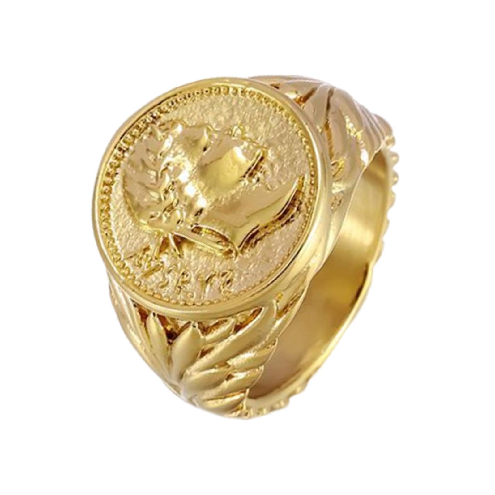 Anillo romano para hombre, anillo de cabeza de emperador, anillo vintage de retrato César, anillo de sello de acero inoxidable, anillo de emperador romano para hombre, joyería de cabeza de emperador