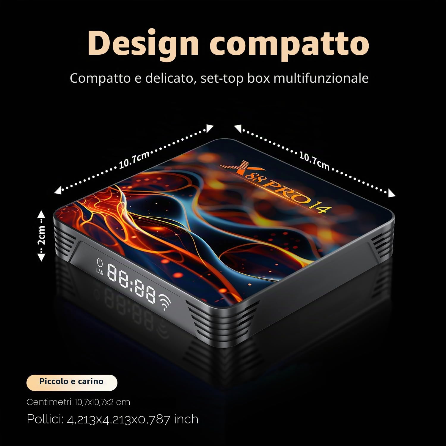 Android tv box,X14 PRO Android 14.0 box 2GB RAM 16GB ROM RK3518 Quad-Core 64bit Cortex-A53 Mali 450 MP2 GPU Support 4K 3D 1080P 2.4/5.0GHz WIFI BT5.0 10/100M Ethernet DLNA HDMI 3.0 H.265