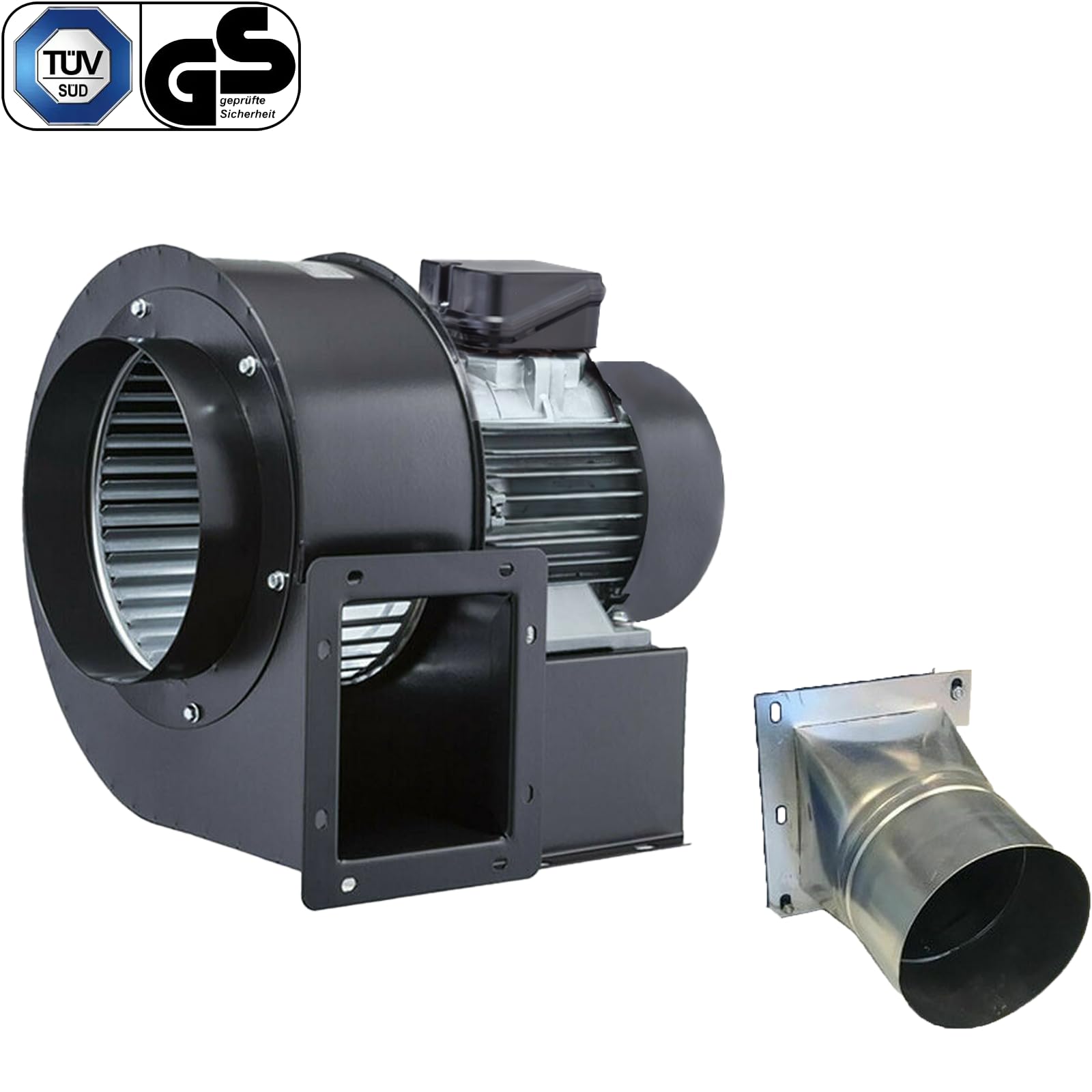 BVN VENTILATION SYSTEMS & ELECTRICAL MOTORS Turbo Ventilateur radial centrifuge 1800 m³/h 230 V avec bride pour aspiration d'air Série OBR