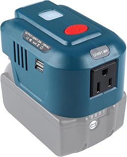 for Makita Powered Inverter Generator 150W for Makita Battery DC 18v to 110v AC Output, Portable Power Source USB Charger Adapter, for Makita Power Station with LED Light