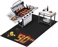 TOHONFOO 90x48 Extra Large Grill Mat - 2000°F Heatproof BBQ Mat Protects Deck Patio Pavers, Waterproof Oilproof Easy Clean 0.6mm