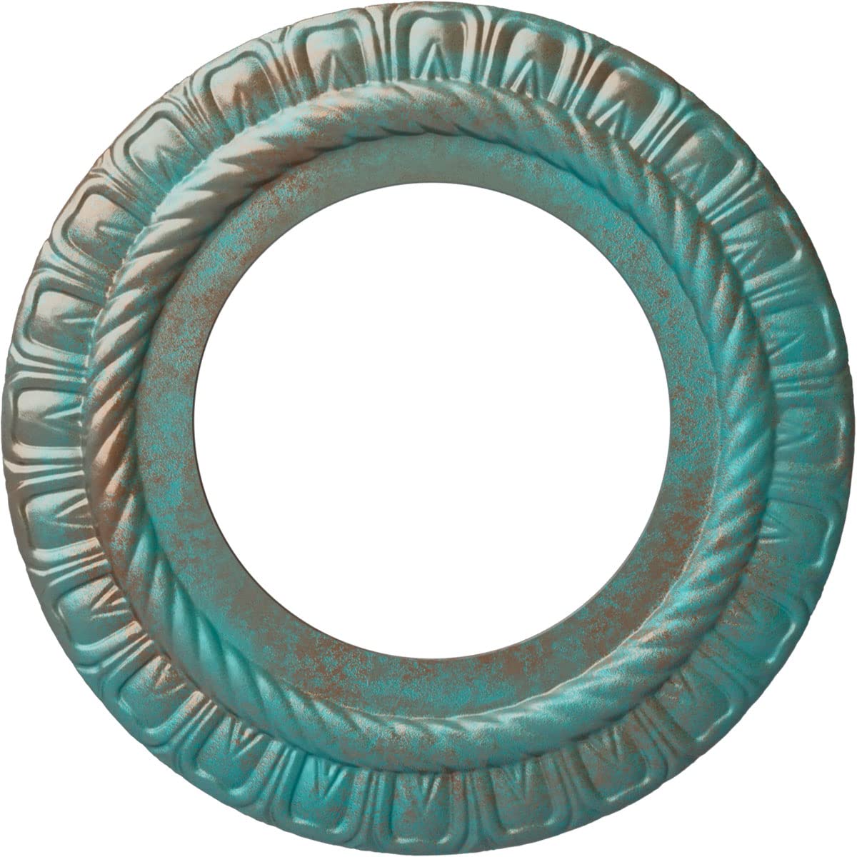 Ekena Millwork Claremont Ceiling Medallion, Copper Green Patina