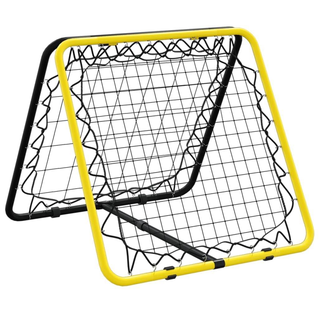 Generisch Fußball-Rebounder Doppelseitig Verstellbar Gelb Schwarz Stahl,Sportartikel,Athletik,Fußball,Fußballtor-Zubehör-4007969