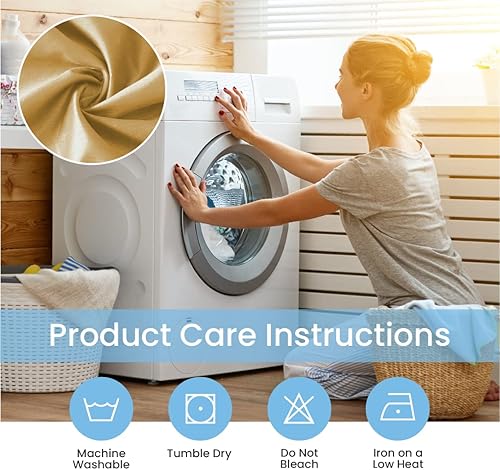 Miniatura 3 de American Linen Juego de cortinas bordadas de 3 piezas para ventana, cenefa y niveles, con bordado para cocina, sala de estar o baño, cenefas (dorado)