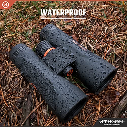 Athlon Optics 10X50 Midas G2 Uhd Black Binoculars With Eye Relief For Adults And Kids, High-Powered Binoculars For Hunting, Birdwatching, And More #TOP5