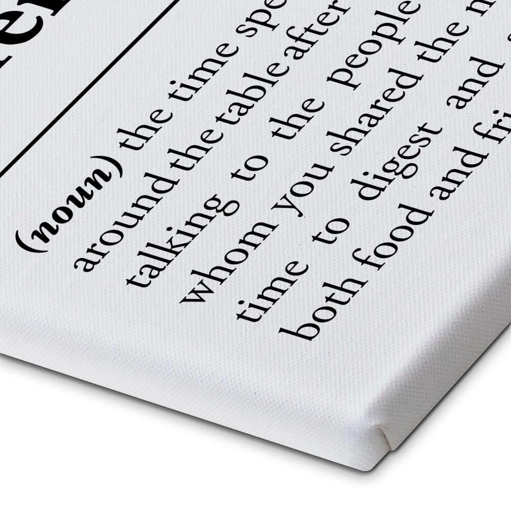 Posterlounge Sobremesa Stampa su tela | 60 x 90 cm di Typobox Nero e Bianco Quadri Decorazione per pareti