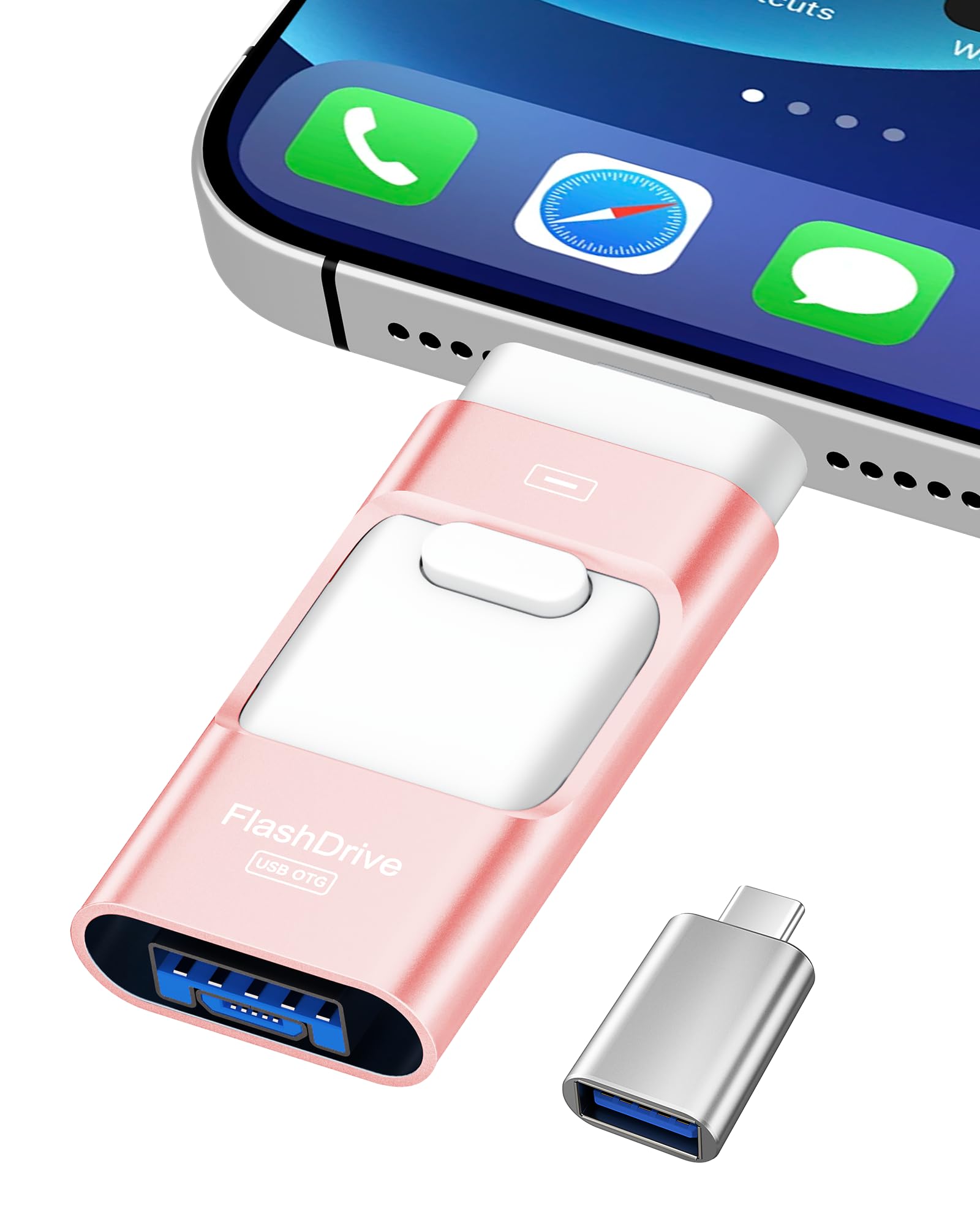 ZARMST USB Stick für Phone, 4-in-1 Speicherstick für Phone/Pad/Android Smartphone/PC