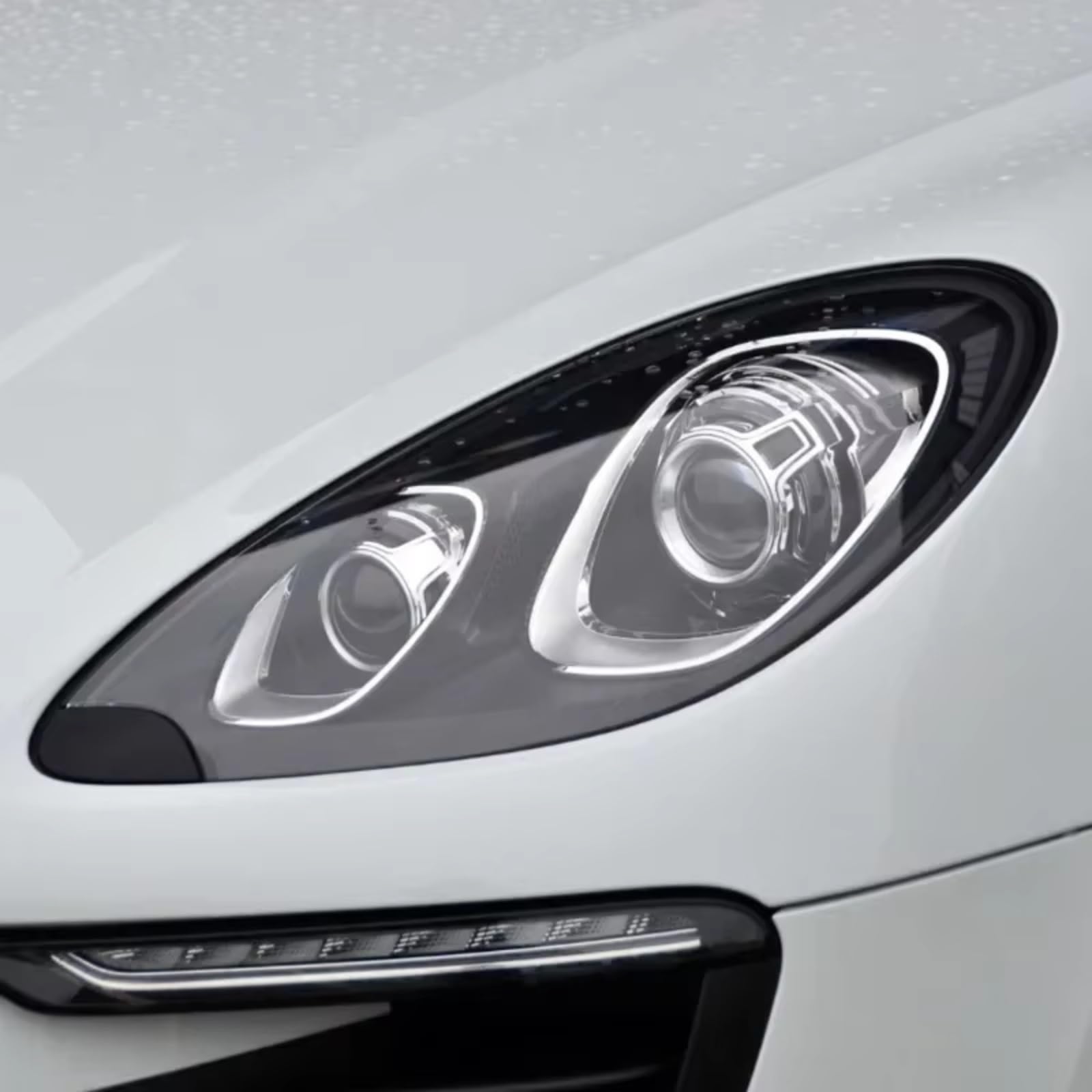 Lenti Fari Anteriori Auto Compatibile Con Porsche Per Macan 2014 2015 2016 2017 Coprifaro Per Auto Coprifaro Coprifaro Per Auto(Right)