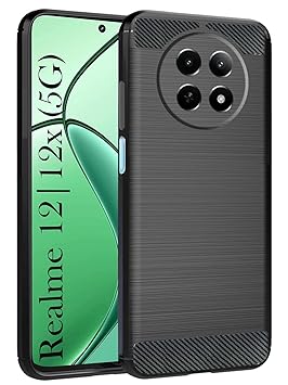 Silicon Matte Rubber Hybrid Case Back Cover Compatible Model for Realme RMX3997 / C65 5G - Black