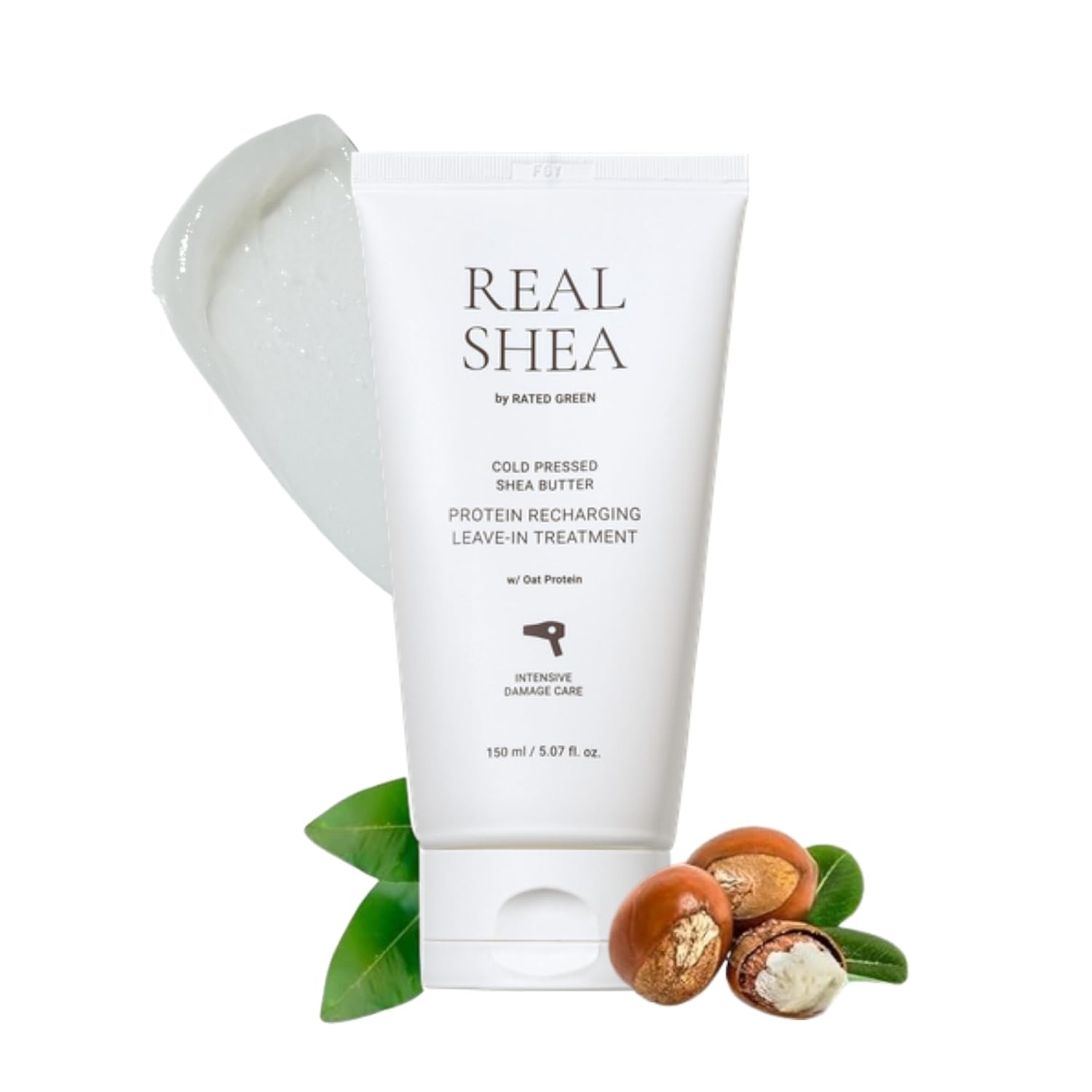 RATED GREEN REAL SHEA Cold Pressed Shea Butter Protein Recharging Leave-In Treatment Intensive Damage Care