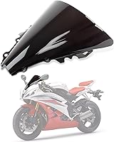 Vista 1 de PSLER Parabrisas doble burbuja para YZF R6 600 2006-2007, negro