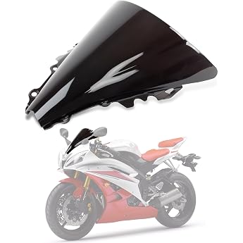 3 Different Style Windscreen Windshield for Yamaha 06 07 YZF R6 Black