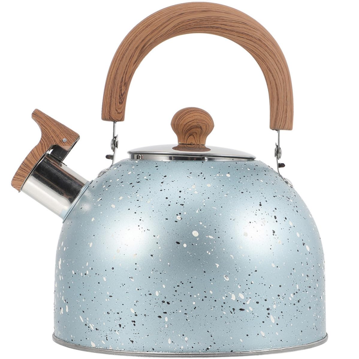 Bouilloire à sifflet 3L en inox avec poignée bois ergonomique