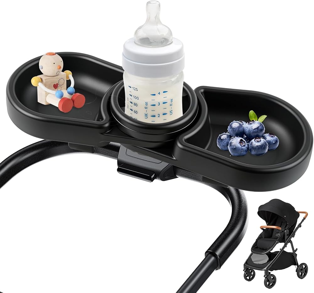 Snack Tray Compatible with Joie Stroller,BPA-Free 3in1 Stroller Snack Tray — 사진 1