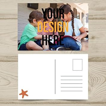 Custom Postcards with Design Personalized Postcards Add Photo/Text/Logo Print Your Own Postcards, Invitations, promotional, Announment Cards,2 Sided Thick Gloss Cover Card Stock