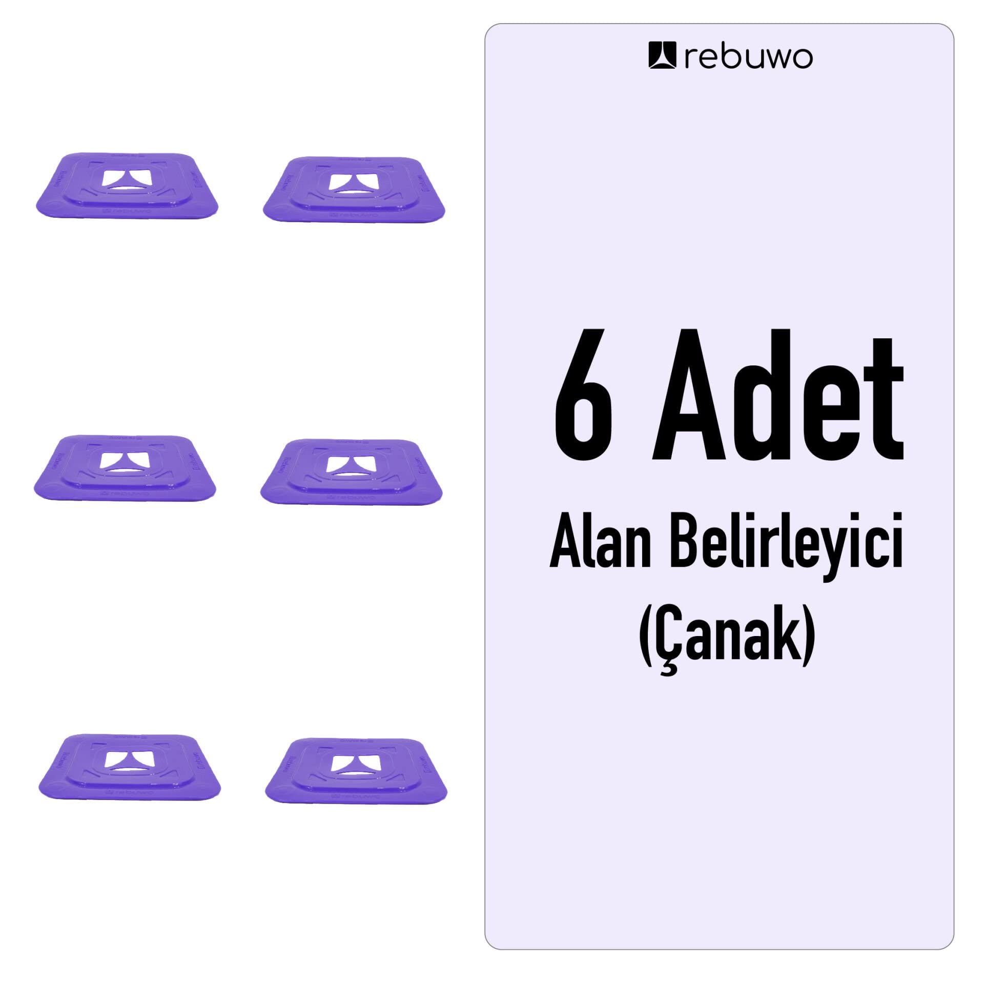 Rebuwo 6'lı Alan Belirleyici Antrenman Çanak