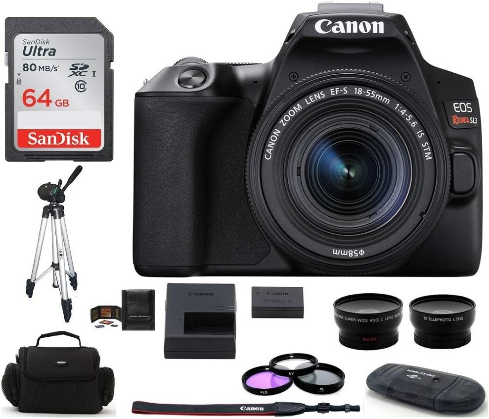Canon EOS Rebel SL3 DSLR Camera (with 1855mm 9 Piece
