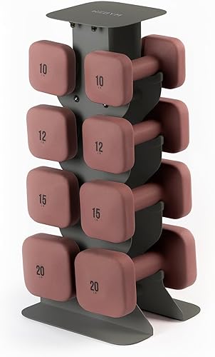Miniatura 13 de WeGym SafeGrip Square Dumbbells with Anti Slip Handles, Aesthetic Free Weights for Home Workouts, Stable Design Prevents Rolling during Floor