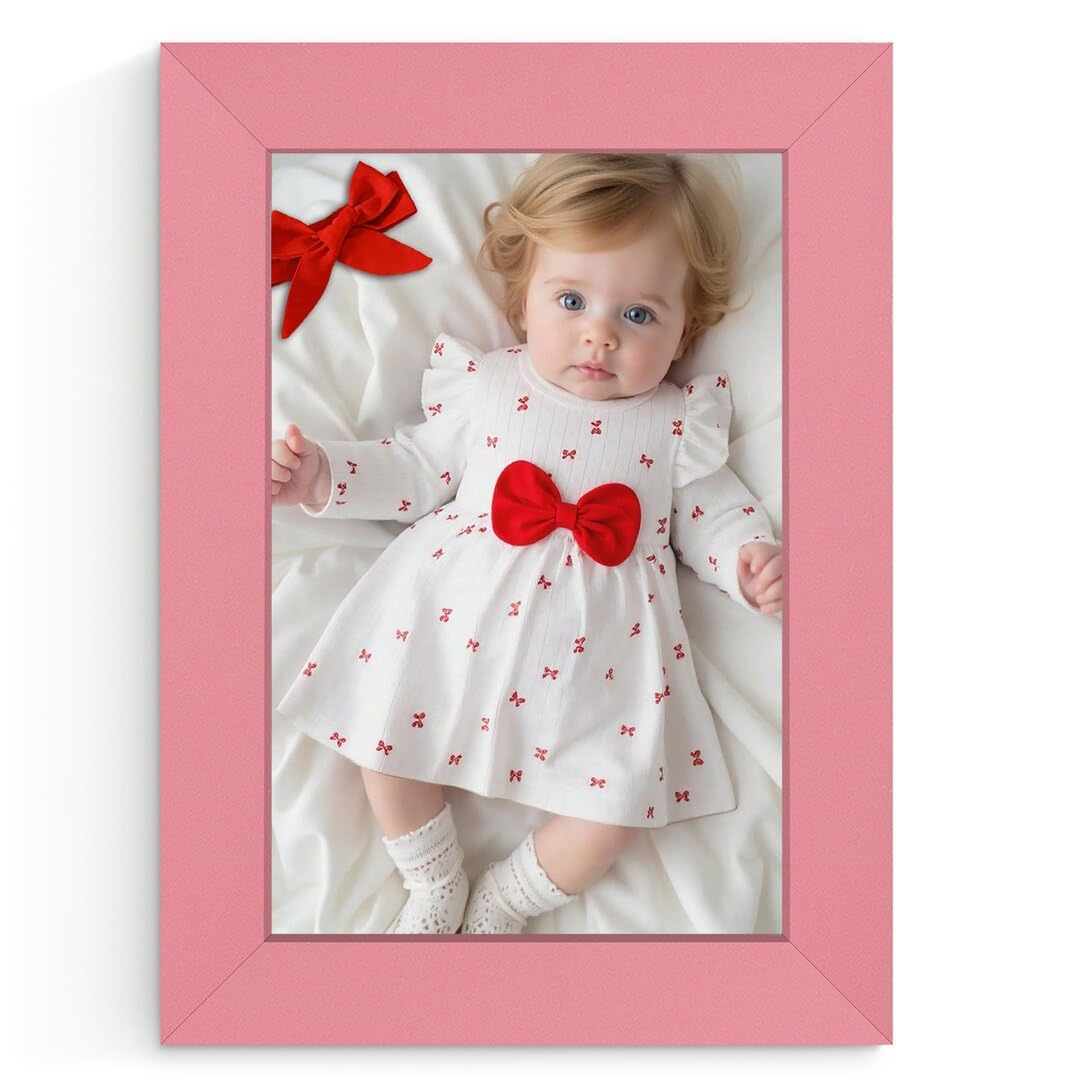 Procut Global Baby Pink 11x8.5" Modern Picture Frame for Nursery, Baby Gift - Photo Frame with Perspex Front, Wall or Tabletop Display - Keepsake for Newborn, Baby Shower & First Photo Memories — image 1