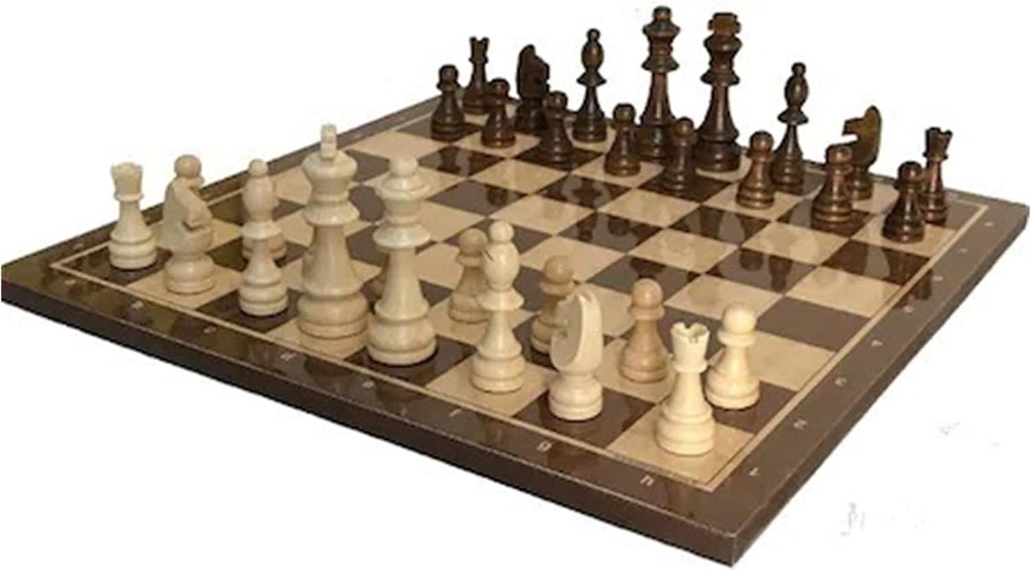 Chess Set Wood Figure Checkers Medieval Chess with Chessboard Board Game Figure Sets
