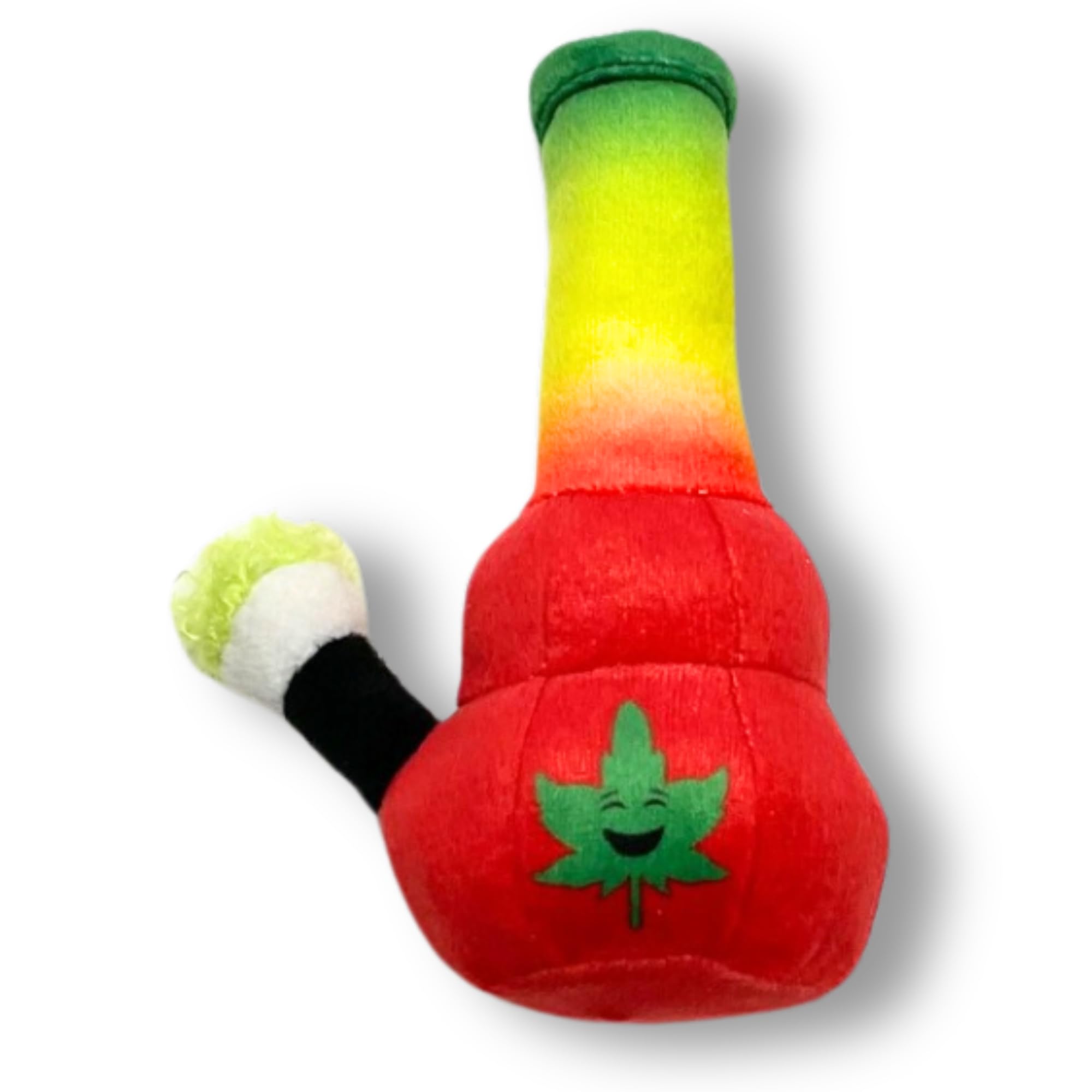 My Name is Lil Bo da Bong, Funny Catnip Weed Theme Cat Toy, Cute Stuffed Parody Rasta Pot Bong, Cool Plush 420 Novelty Gift for Cats & Kittens, for Play & a Photo Prop