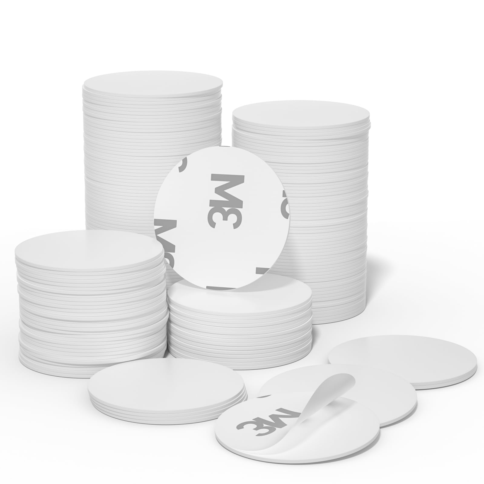 50Pcs NFC Tags, NTAG215 NFC Tags Blank White Card NFC Stickers Writer NFC Coin Cards Compatible with TagMo with Adhesive Back NFC Enabled Mobile Phones for Easy Fixing and Storage (1 inch)