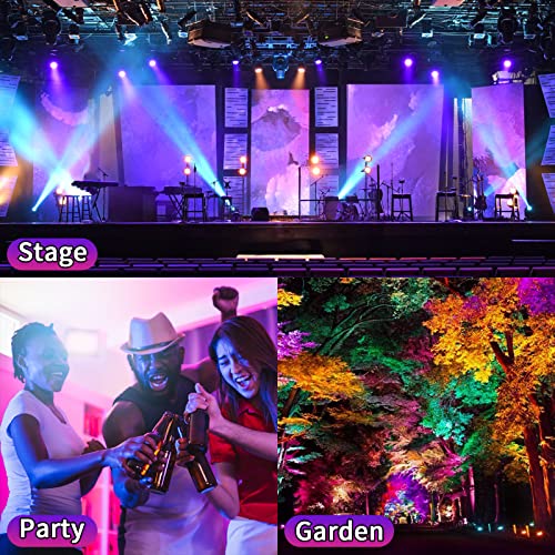 Yeluft Led Rgb Flood Lights Outdoor, 500W Equivalent Floodlights With App Control Bluetooth Color Changing Landscape Lights Rgbcw Ip68 Waterproof Uplights For Garden Wedding Patio Party (2 Pack) #TOP5