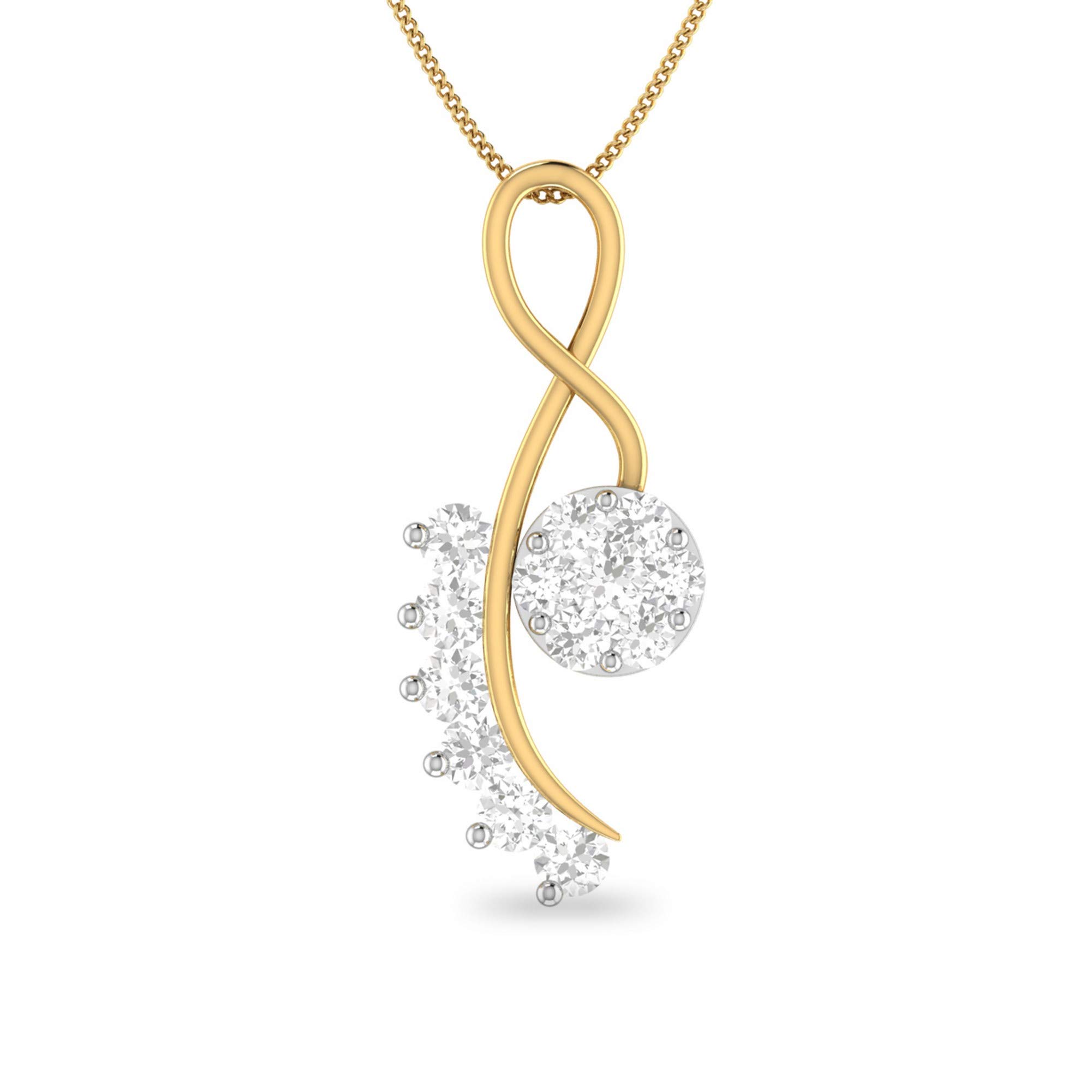 Yellow Gold and Solitaire Pendant for Women-image-36